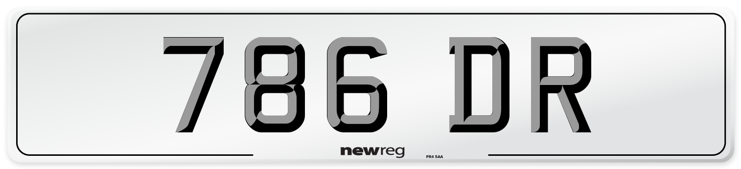 786 DR Number Plate from New Reg